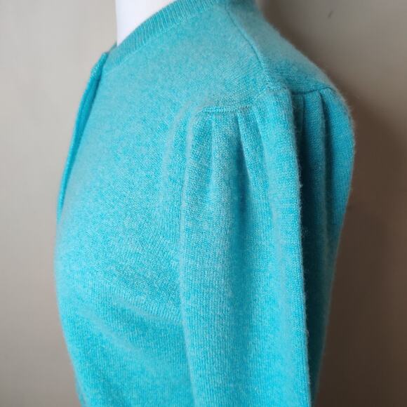 Belford Cashmere Cardigan Pleat Shoulder Vintage Hong Kong - Picture 5 of 8